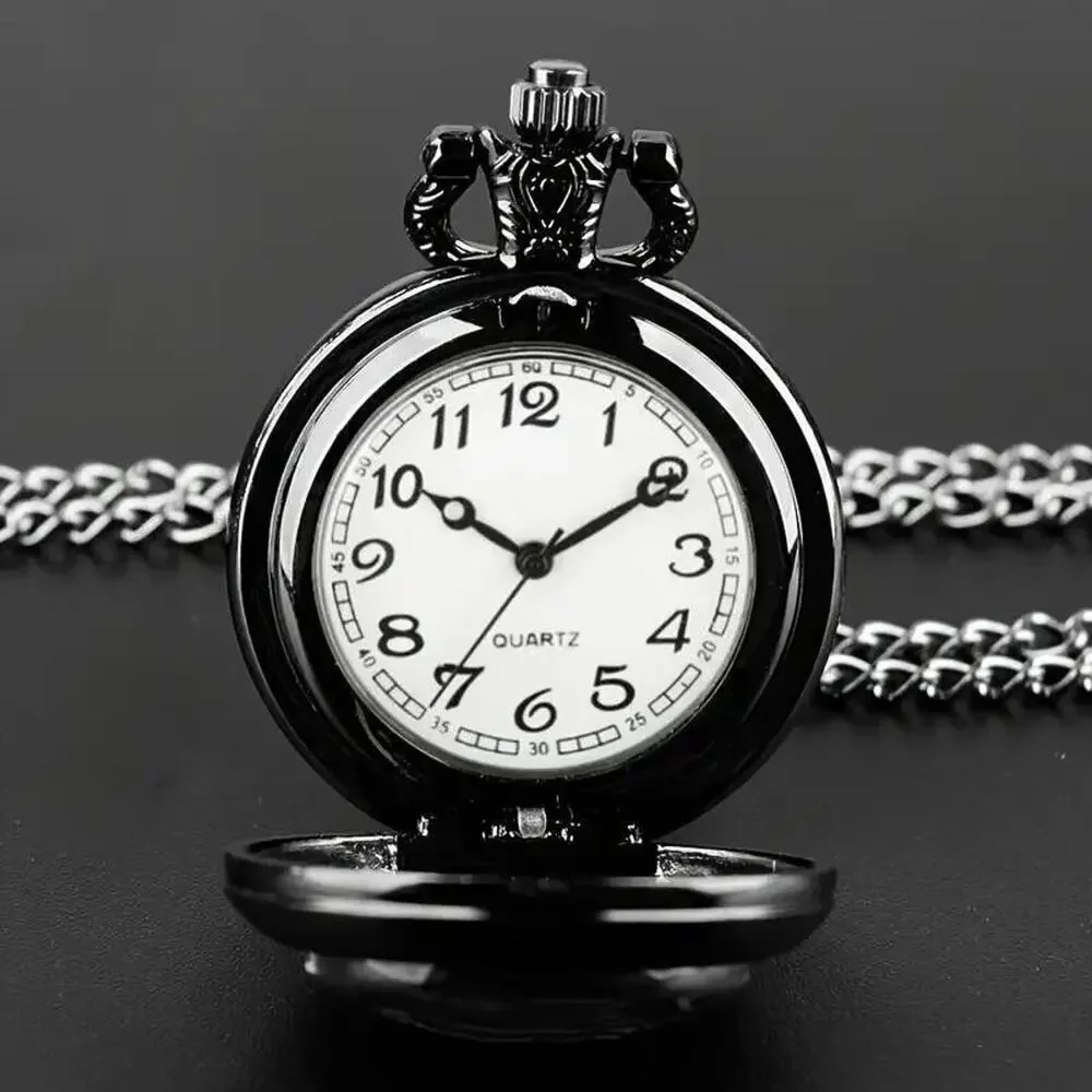 White Arab Horse Quartz Pocket Watch • Flowing Mane & Tail • Full Moon • Pendant